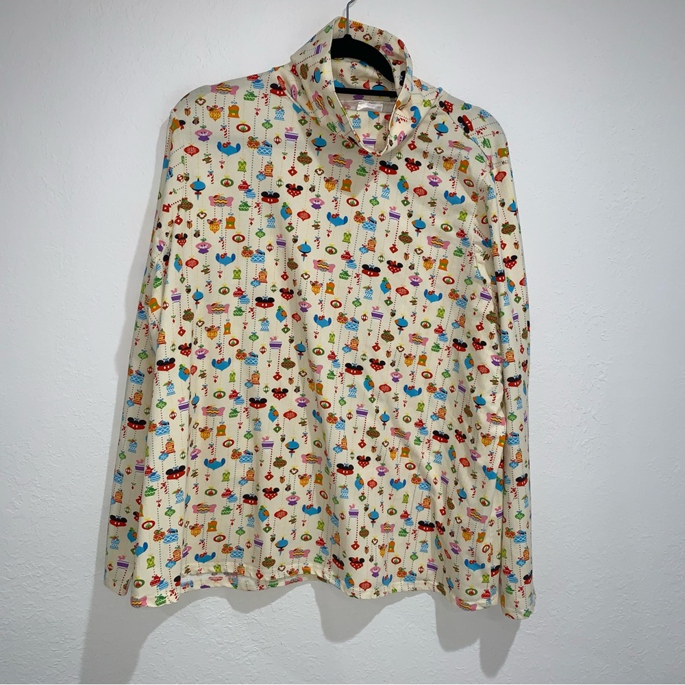 Disney Mickey Mouse dumbo Minnie Mouse mock neck long sleeve top size 2XL yellow - Picture 4 of 12